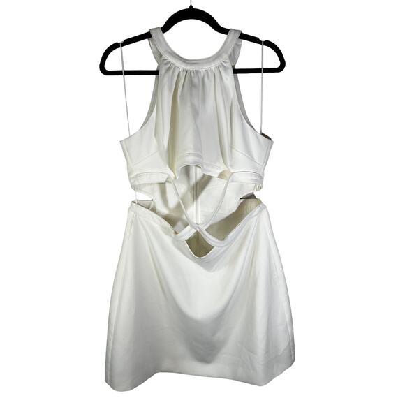 Likely Womens Isadora Cut Out Mini Dress White Size 12 Party Glam Clubwear Event - Picture 3 of 14